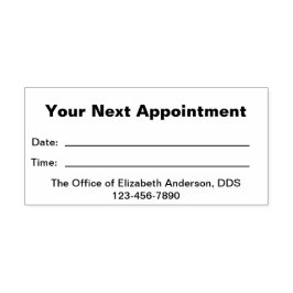 Einfache Zahnarztpraxis Ihr nächster Termin Permastempel