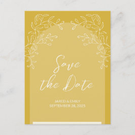 Einfache, zarte Arch Wedding Einladung Postkarte