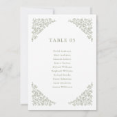 Einfache, zarte, floralfreie Sitzkarte Einladung (Rückseite)
