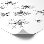 Einfache, zarte Schneeflocken Poster (Ecke)