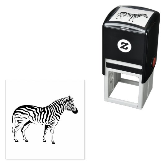 Einfache Zebra Art Self Inking Briefmarke Permastempel (Beispiel)
