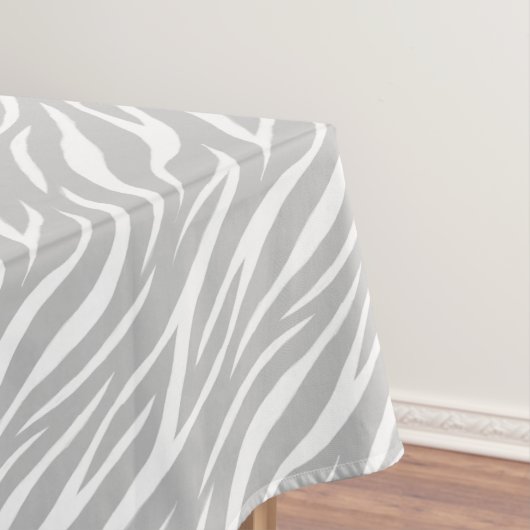 Einfache Zebra Print Grau Weiß Niedlich Moderne Mu Tischdecke (Beispiel)