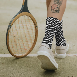 Einfache Zebra Print Schwarz-weiß Niedlich Moderne Socken