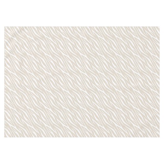 Einfache Zebra Print Taupe Weiß Niedlich Modernes Tischdecke (Vorderseite (Horizontal))