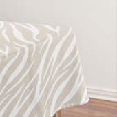 Einfache Zebra Print Taupe Weiß Niedlich Modernes  Tischdecke (Beispiel)