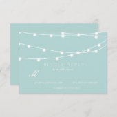 Einfache Zeichenkette für Hochzeiten | Hochzeit RSVP Karte (Vorne/Hinten)