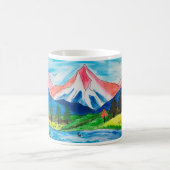Einfache Zeichn von Bergen durch Kinder Kaffeetasse (Mittel)