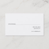 Einfache Zeile in Text (kerulanisch) Visitenkarte (Rückseite)