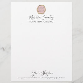 Einfache Zeilenschrift Name des Logobriefs Briefbogen