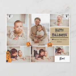 Einfache zeitgemäße Halloween-Foto-Kollektion Feiertagspostkarte