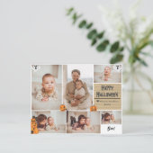 Einfache zeitgemäße Halloween-Foto-Kollektion Feiertagspostkarte (Stehend Vorderseite)