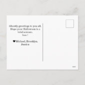 Einfache zeitgemäße Halloween-Foto-Kollektion Feiertagspostkarte (Rückseite)