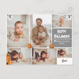 Einfache zeitgemäße Halloween-Foto-Kollektion Feiertagspostkarte