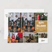 Einfache zeitgemäße Halloween-Foto-Kollektion Feiertagspostkarte (Vorne/Hinten)