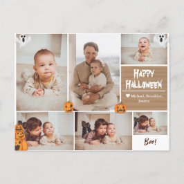 Einfache zeitgemäße Halloween-Foto-Kollektion Feiertagspostkarte