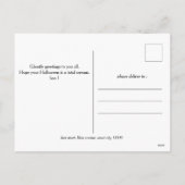 Einfache zeitgemäße Halloween-Foto-Kollektion Feiertagspostkarte (Rückseite)