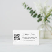 Einfache zeitgemäße UAWG zeitgemäße QR-Hochzeit Begleitkarte (Stehend Vorderseite)