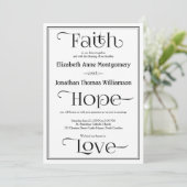 Einfache, zeitgenössische Christliche Hochzeitsein Einladung (Stehend Vorderseite)