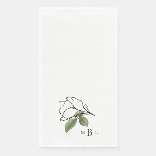 Einfache, zeitgenössische, handGezeichnet Stem Mon Serviette (Vorderseite)