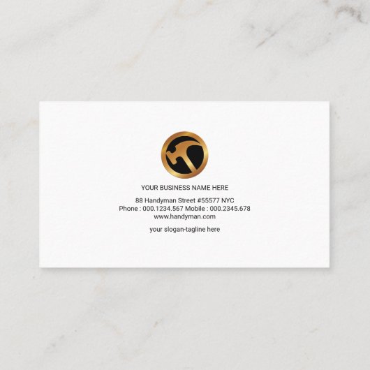 Einfache zeitgenössische visitenkarte (Rückseite)