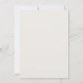 Einfache, zeitlose Alabaster-Hochzeit in der Wildb Save The Date (Rückseite)