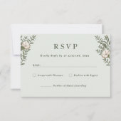 Einfache zeitlose Blume Hochzeit Einladung UAWG (Vorderseite)