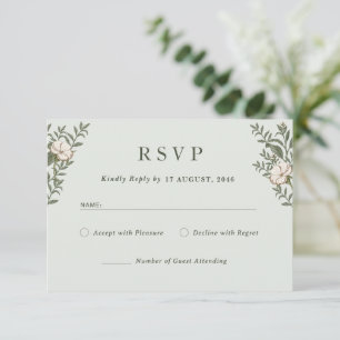 Einfache zeitlose Blume Hochzeit Einladung UAWG