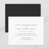 Einfache zeitlose Budget-Hochzeit - Save the Date (Vorne/Hinten)