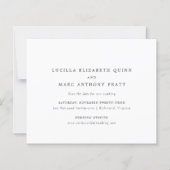 Einfache zeitlose Budget-Hochzeit - Save the Date (Vorderseite)