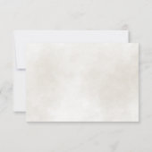 Einfache zeitlose Elegance Rose Hochzeit RSVP Karte (Rückseite)