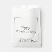 Einfache, zeitlose, handgeschriebene Schwanenmutte Geschenktütchen (Vorderseite)