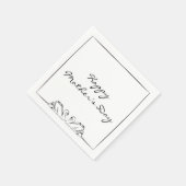 Einfache, zeitlose, handgeschriebene Schwanenmutte Serviette (Ecke)
