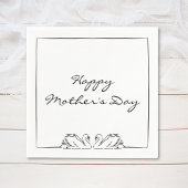 Einfache, zeitlose, handgeschriebene Schwanenmutte Serviette