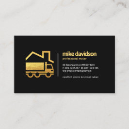Einfache zeitlose Retro Gold Truck Zuhause Moving Visitenkarte
