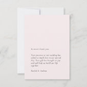 Einfache zeitlose, weiche Blüte Solid Background Dankeskarte (Vorderseite)