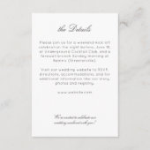 Einfache, zeitlose Wildblume Hochzeit Begleitkarte (Vorderseite)