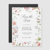 Einfache, zeitlose Wildblume Hochzeit Magneteinladung (Vorne/Hinten)