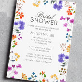 Einfache, zeitlose Wildblume Hochzeitsfeiern Braut Einladung