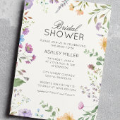 Einfache, zeitlose Wildblume Hochzeitsfeiern Braut Einladung