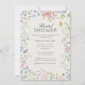 Einfache, zeitlose Wildblume Hochzeitsfeiern Braut Einladung (Vorderseite)