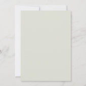 Einfache, zeitlose Wildblume Sage Green Wedding Save The Date (Rückseite)
