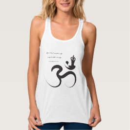 Einfache Zen-Silhouette Yoga & Om/Om Kalligraphie Tank Top