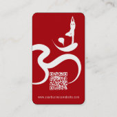 Einfache Zen-Yoga-Om-Kalligrafie-Silhouette Visitenkarte (Rückseite)