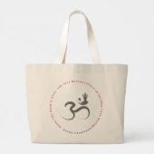 Einfache Zen-Yoga-Om-Silhouette Logo-Bag Jumbo Stoffbeutel (Rückseite)