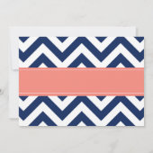 Einfache Zickzack Babydusche oder Brautdusche Einladung (Rückseite)