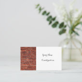 Einfache Ziegelbaugesellschaft Visitenkarte (Stehend Vorderseite)