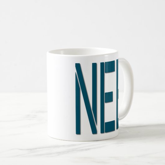 Einfache Zitat-Tasse - Nee lustige Kaffeetasse (VorderseiteRechts)