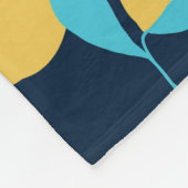 Einfache Zitrusfrüchte: Zitronen auf blau. Fleecedecke (Ecke)