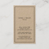 Einfache Zuhause-Logo-Monogramm Vertikale Kraft un Visitenkarte (Rückseite)