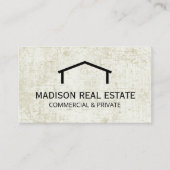 Einfache Zuhause-Logo | Vintager alter Hintergrund Visitenkarte (Vorderseite)